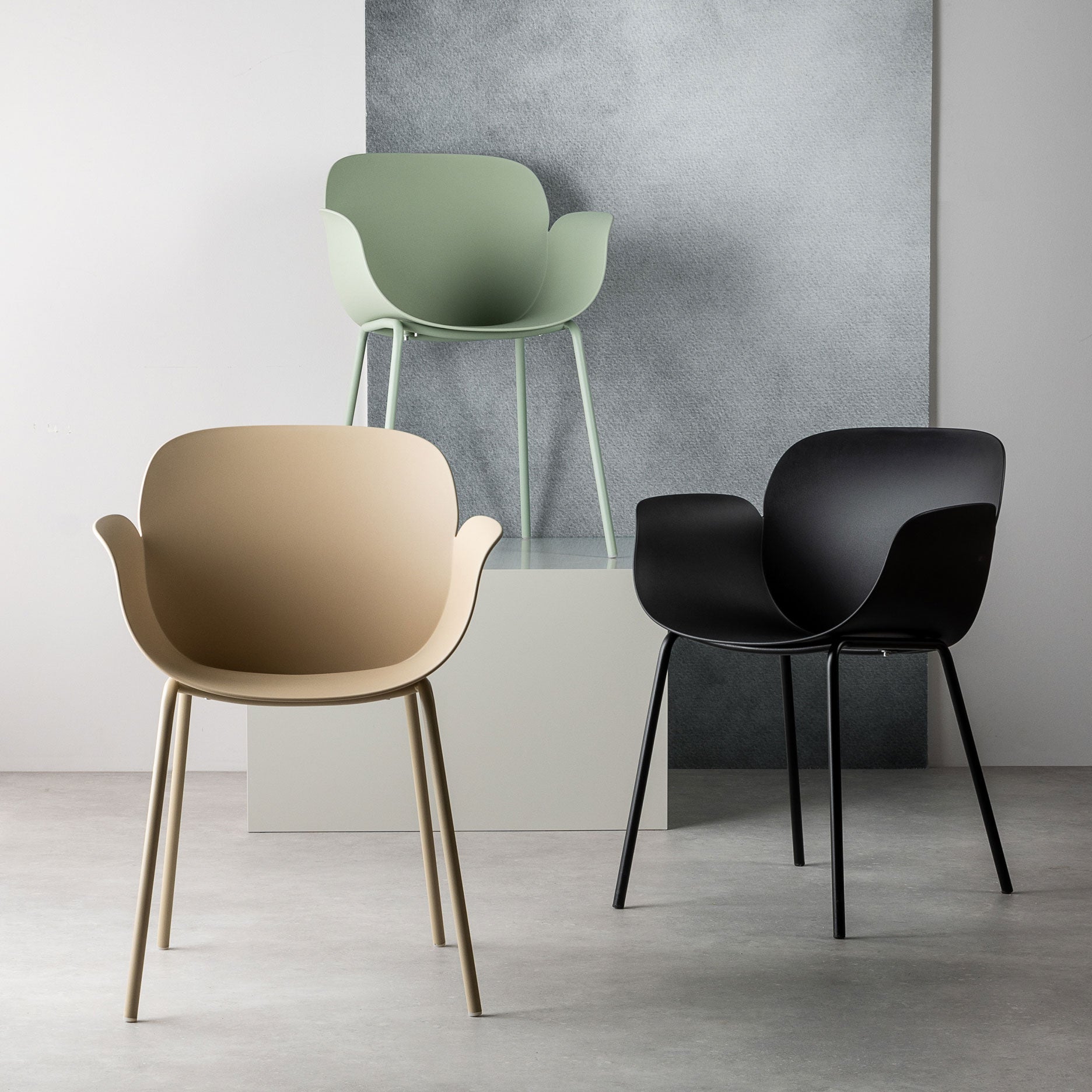 Como spisebordsstol plast